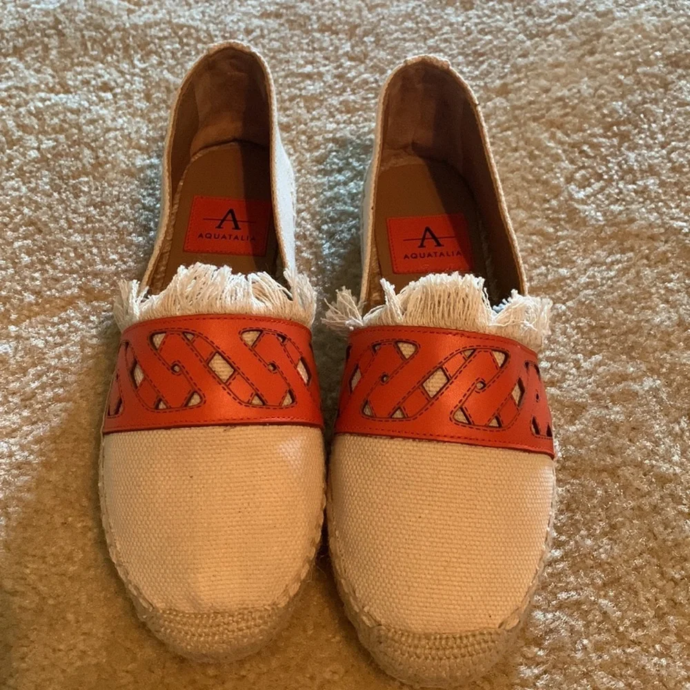 NWT AQUATALIA Kailyn Water Resistant Espadrille Flat